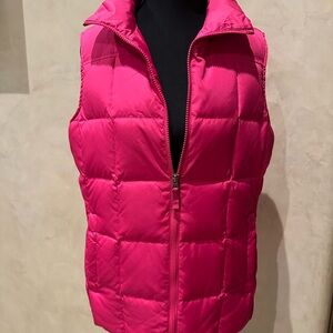 Lands' End Women's Fuchsia Quilted Vest
